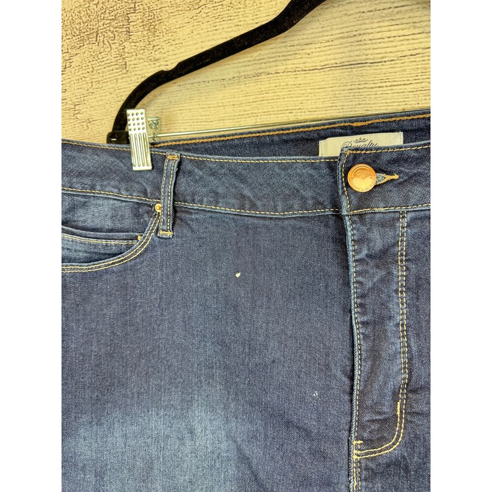 Royalty For Me Dark Indigo Roll-Cuff Denim Shorts, 6.5" Inseam - Picture 3 of 7